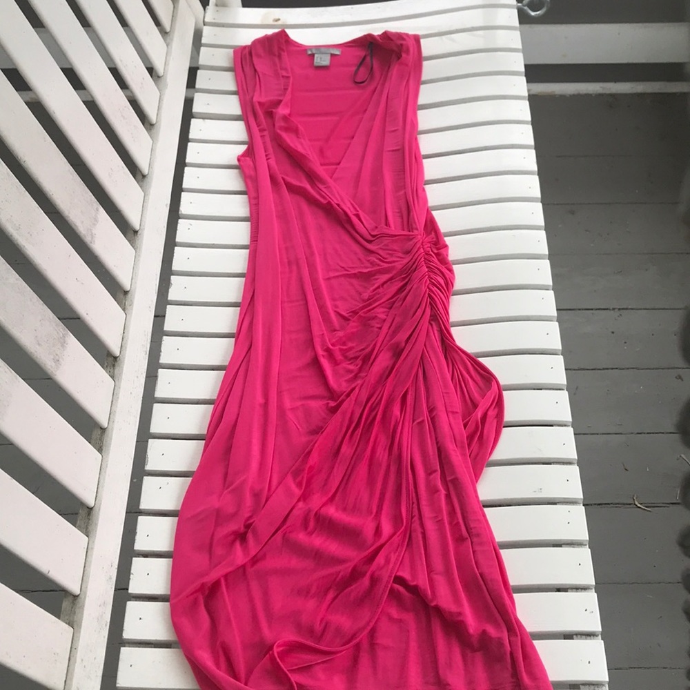 H&M’s hot pink drape dress